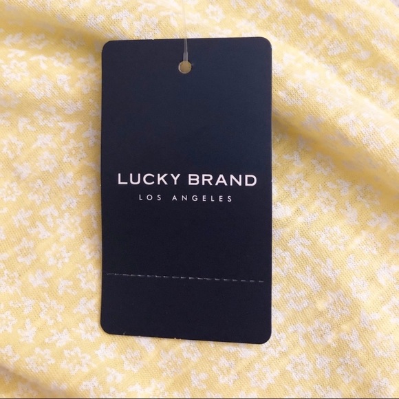 Embroidered Eyelet Lace Sleeveless Crew Neck Shiffly Tank Top Lucky Brand Yellow - Picture 10 of 15